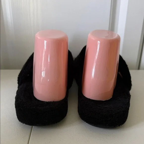 Acorn Black Women's Spa Thong Slippers (sz8-9) - Picture 5 of 7